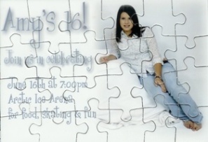 Puzzle Design 300 Sweet Sixteen - Sweet Sixteen Party Invitations