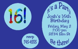 Puzzle Design 300 Sweet Sixteen - Sweet Sixteen Party Invitations