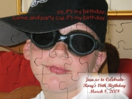 Puzzle Design 320 Sweet Sixteen - Sweet Sixteen Party Invitations
