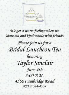 Tea Pot and Cup - Tea Baby Shower Invitations