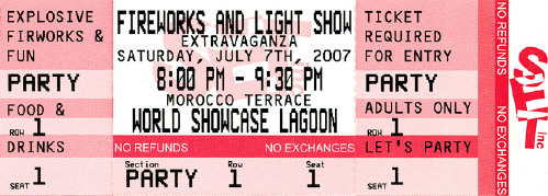 4th of July Ticket Invitation