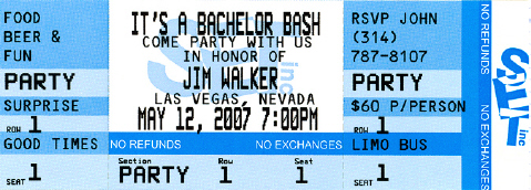 Just for Men Birthday Party Ticket Invitation
