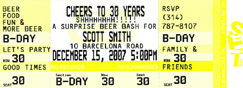 Surprise Party Invitations Ticket Invitation
