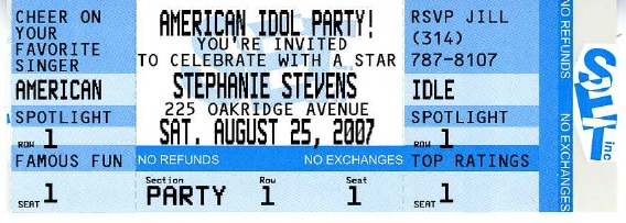 Child Birthday Ticket Invitation