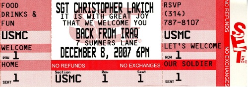 Adult Coming Home Party Ticket Invitation
