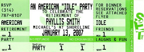 Retirement Party Ticket Invitation