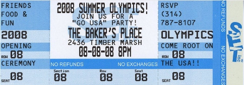 Olympics Ticket Invitation