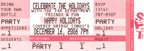 Celebrate The Holidays Ticket