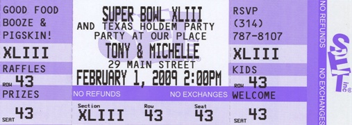 Super Bowl Ticket Invitation