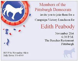 Design 007 - Election and Patriotic Party invitations