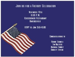 Design 007 - Election and Patriotic Party invitations