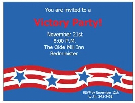 Design 007 - Election and Patriotic Party invitations