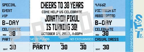 thirty forty fifty sixty Birthday Invitations