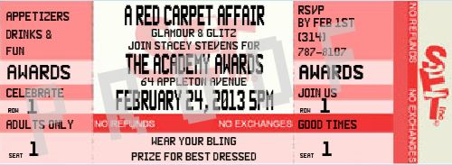 Academy Awards Ticket Invitation
