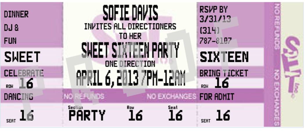 sweet 16 invite templates