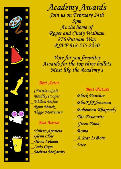 oscar invitation