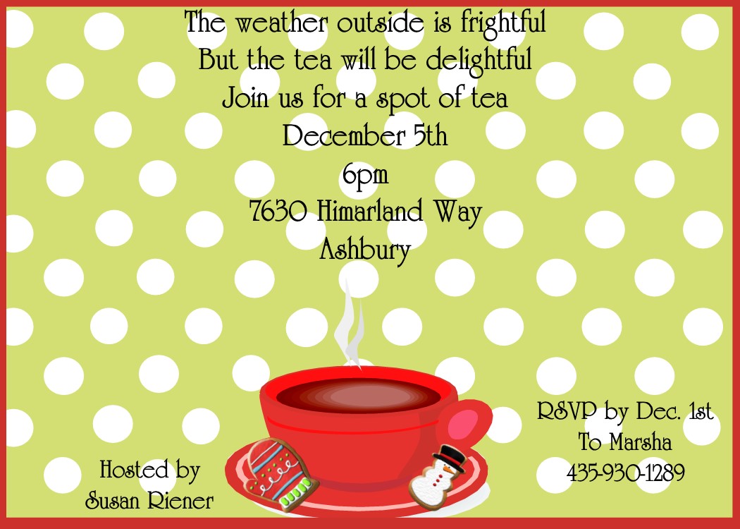 invitations for a tea party
