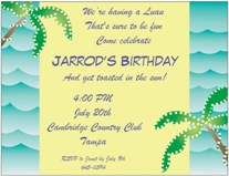Luau Invitation