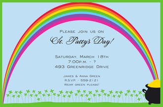 Clover Field St. patty's day invitations