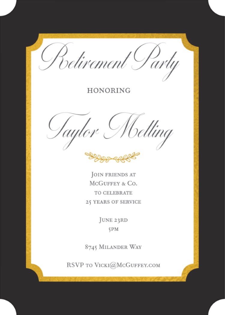 retirement party invitations custom designed new for winter 2019 retirement dinner invitations