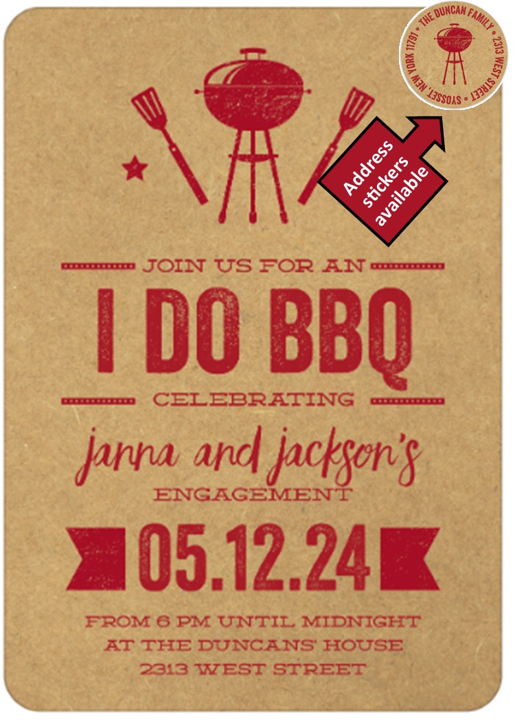 I DO BBQ Party Invitations