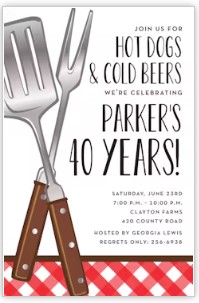 BBQ retirement Party Invitations