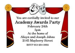 invitations academy awards oscar invitation partyinvitations