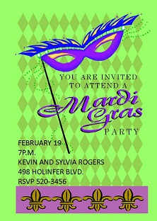 Masquerade - Mardi Gras Party Invitations