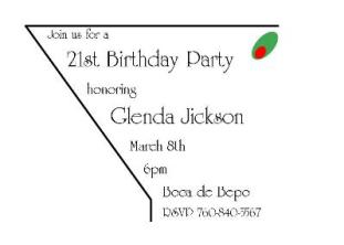 21st Party Invitations