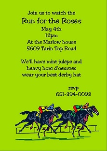 Kentucky Derby Party Invitations