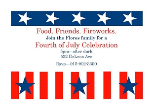 4th of July Party invitations