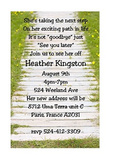 Summer Party Invitations Garden Path