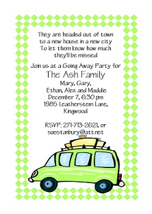 going away party invitations new selections winter 2018