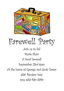 Going Away Party Invitations