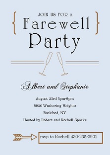 Going Away Party invitations NEW selections Fall 2018