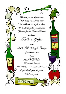 Italian Theme Party Invitations New Selections Summer 2021