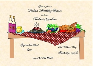 Italian Party Invitations