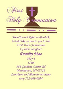 First Holy Communion