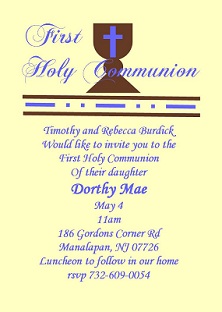 First Holy Communion