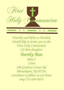 twins communion invitations