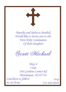 First Holy Communion