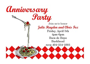 Diner Party Invitations