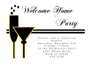 welcome party invitations