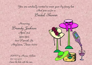 Hat Tea Party Invitation Wording 8