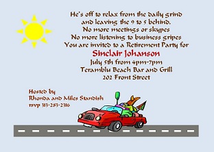 Relax from the grind - Retirement Party Invitations