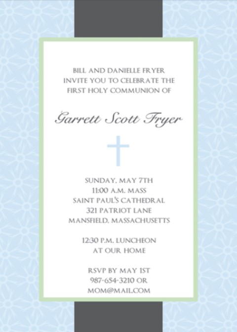 first holy communion party invitations