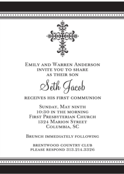 first holy communion party invitations