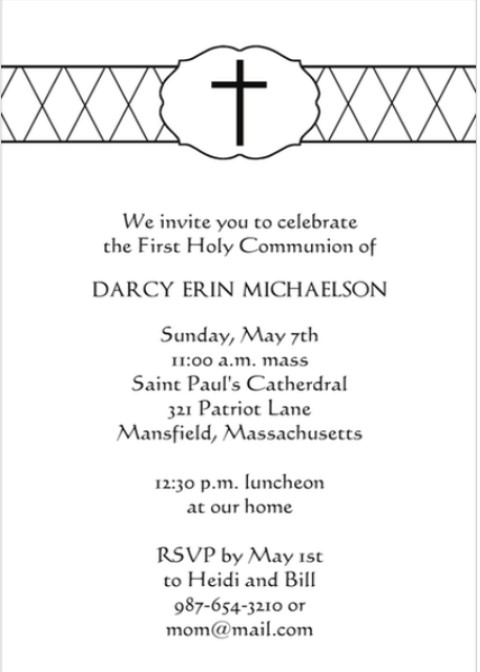 first holy communion party invitations