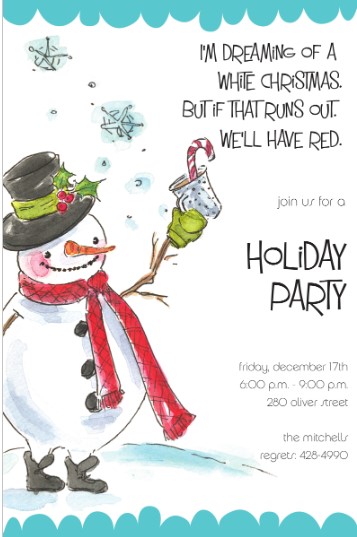 Funny Cocktail Christmas Party Invitations