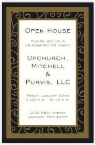 gold retirement Party Invitations